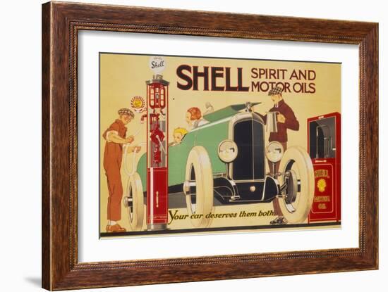 Poster Advertising Shell Spirit and Motor Oils-René Vincent-Framed Giclee Print