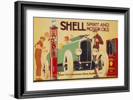 Poster Advertising Shell Spirit and Motor Oils-René Vincent-Framed Giclee Print