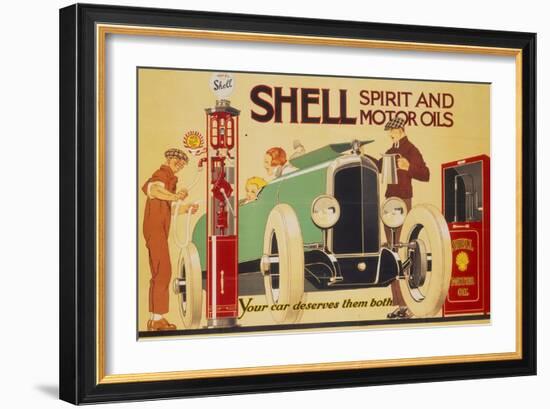 Poster Advertising Shell Spirit and Motor Oils-René Vincent-Framed Giclee Print