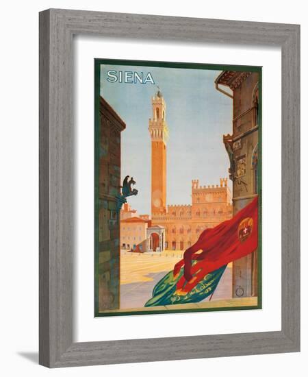 Poster Advertising Siena, 1925-null-Framed Giclee Print