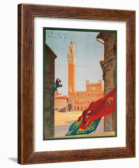 Poster Advertising Siena, 1925-null-Framed Giclee Print