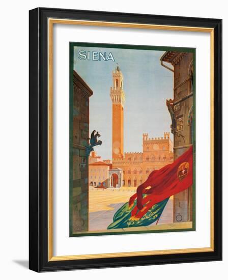 Poster Advertising Siena, 1925-null-Framed Giclee Print