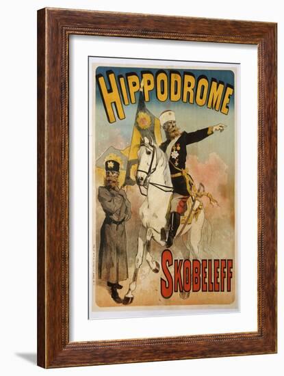 Poster Advertising 'skobeleff' at the Hippodrome, 1895-Jules Chéret-Framed Giclee Print