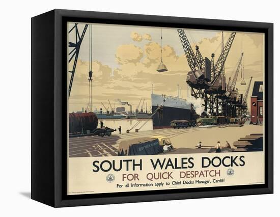 Poster Advertising South Wales Docks, 1947-Joseph Werner-Framed Premier Image Canvas