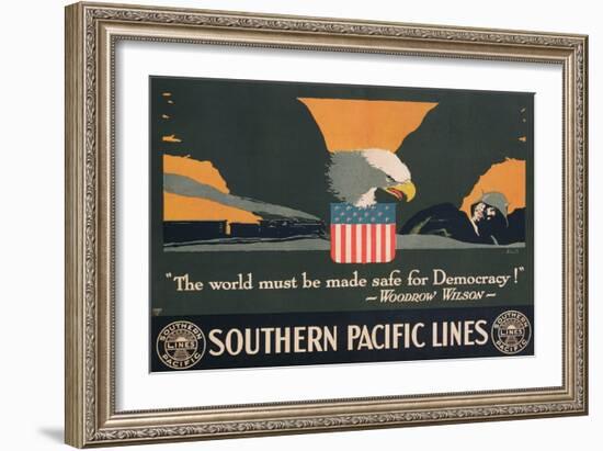 Poster Advertising Southern Pacific Lines-null-Framed Giclee Print