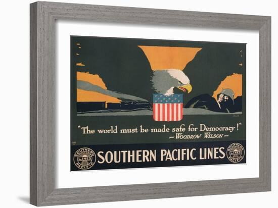 Poster Advertising Southern Pacific Lines-null-Framed Giclee Print