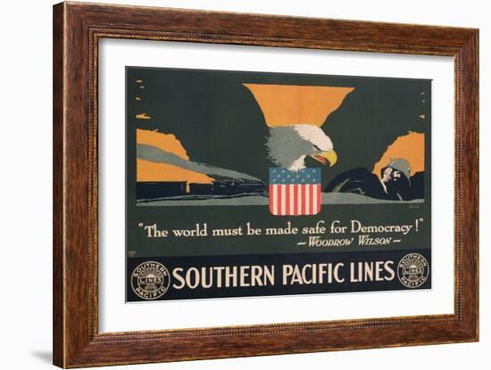 Poster Advertising Southern Pacific Lines-null-Framed Giclee Print