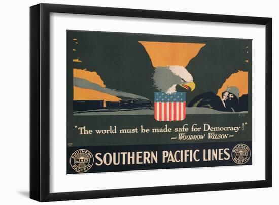 Poster Advertising Southern Pacific Lines-null-Framed Giclee Print