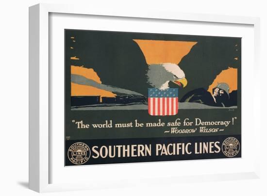 Poster Advertising Southern Pacific Lines-null-Framed Giclee Print