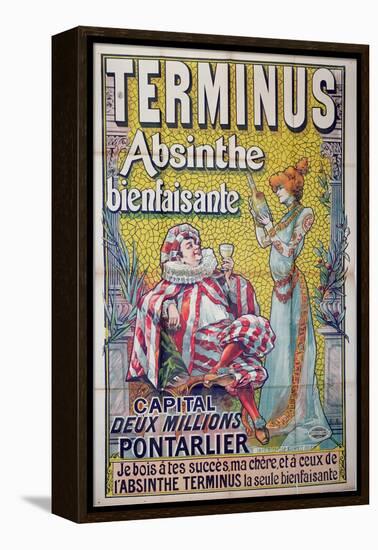 Poster advertising 'Terminus' absinthe, starring Sarah Bernhardt and Constant Coquelin-Francisco Tamagno-Framed Premier Image Canvas