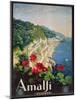 Poster Advertising the Amalfi Coast-Mario Borgoni-Mounted Giclee Print
