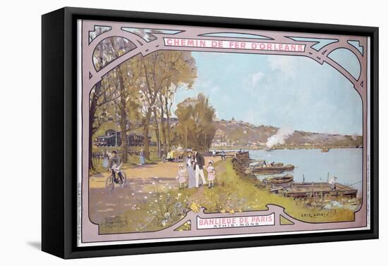 Poster Advertising the Attractions of a Visit to the Parisian Suburb of Athis-Mons with the…-Luigi Loir-Framed Premier Image Canvas