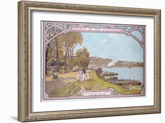 Poster Advertising the Attractions of a Visit to the Parisian Suburb of Athis-Mons with the…-Luigi Loir-Framed Giclee Print