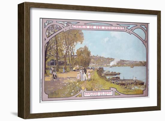 Poster Advertising the Attractions of a Visit to the Parisian Suburb of Athis-Mons with the…-Luigi Loir-Framed Giclee Print