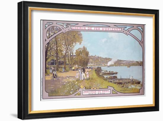 Poster Advertising the Attractions of a Visit to the Parisian Suburb of Athis-Mons with the…-Luigi Loir-Framed Giclee Print