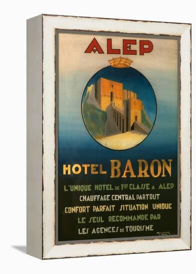 Poster Advertising the Baron Hotel in Aleppo, C.1920-null-Framed Premier Image Canvas