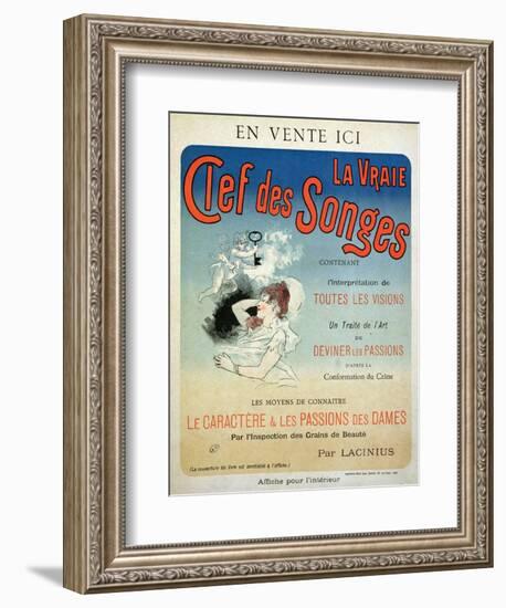 Poster Advertising the Book "La Vraie Clef Des Songes" by Lacinius, 1892-Jules Chéret-Framed Giclee Print