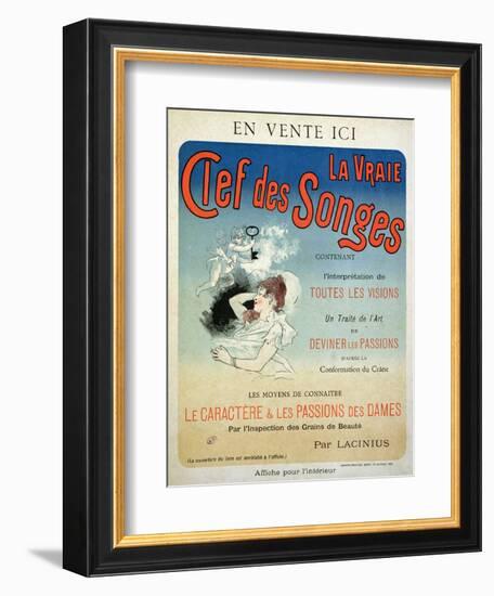 Poster Advertising the Book "La Vraie Clef Des Songes" by Lacinius, 1892-Jules Chéret-Framed Giclee Print