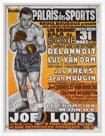Poster Advertising the Boxing Match Between the Belgian Champion, Delannoit  and the Dutch…' Giclee Print - Belgian School | Art.com