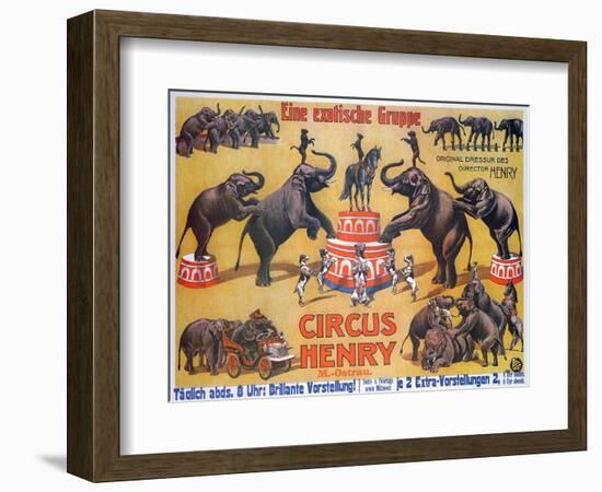 Poster Advertising the 'Circus Henry', 1908-German School-Framed Giclee Print