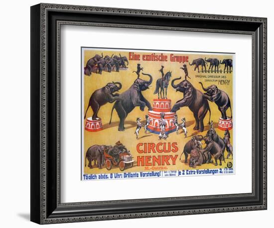 Poster Advertising the 'Circus Henry', 1908-German School-Framed Giclee Print