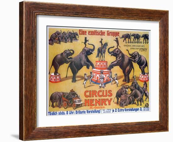 Poster Advertising the 'Circus Henry', 1908-German School-Framed Giclee Print