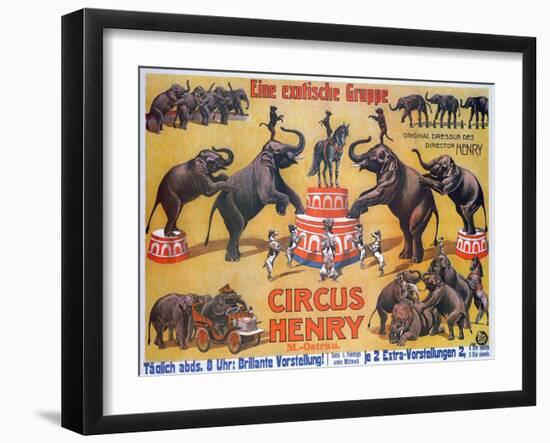 Poster Advertising the 'Circus Henry', 1908-German School-Framed Giclee Print