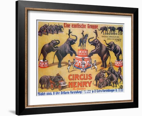 Poster Advertising the 'Circus Henry', 1908-German School-Framed Giclee Print