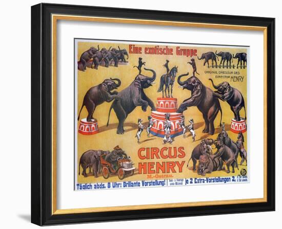 Poster Advertising the 'Circus Henry', 1908-German School-Framed Giclee Print