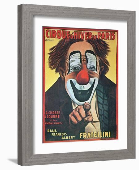 Poster Advertising the 'Cirque D'Hiver De Paris', 1930-null-Framed Giclee Print