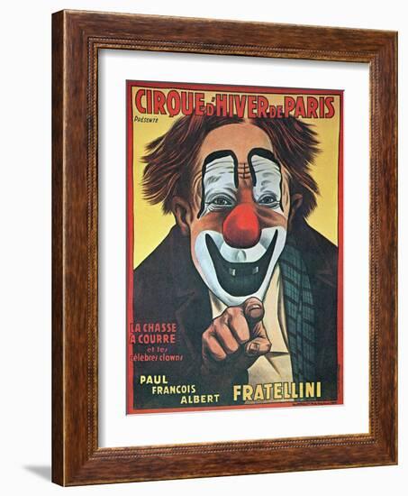 Poster Advertising the 'Cirque D'Hiver De Paris', 1930-null-Framed Giclee Print