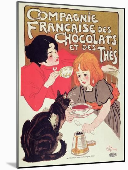 Poster Advertising the Compagnie Francaise Des Chocolats Et Des Thes, circa 1898-Théophile Alexandre Steinlen-Mounted Giclee Print