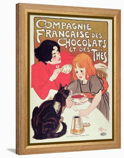 Poster Advertising the Compagnie Francaise Des Chocolats Et Des Thes, circa 1898-Théophile Alexandre Steinlen-Framed Premier Image Canvas