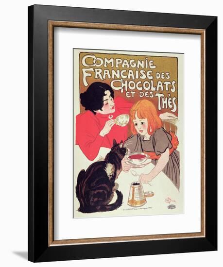 Poster Advertising the Compagnie Francaise Des Chocolats Et Des Thes, circa 1898-Théophile Alexandre Steinlen-Framed Giclee Print