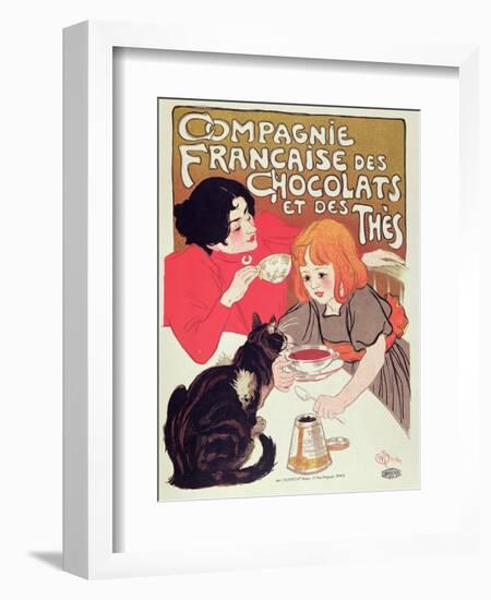 Poster Advertising the Compagnie Francaise Des Chocolats Et Des Thes, circa 1898-Théophile Alexandre Steinlen-Framed Giclee Print