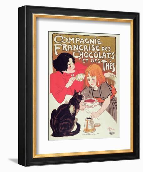 Poster Advertising the Compagnie Francaise Des Chocolats Et Des Thes, circa 1898-Théophile Alexandre Steinlen-Framed Giclee Print