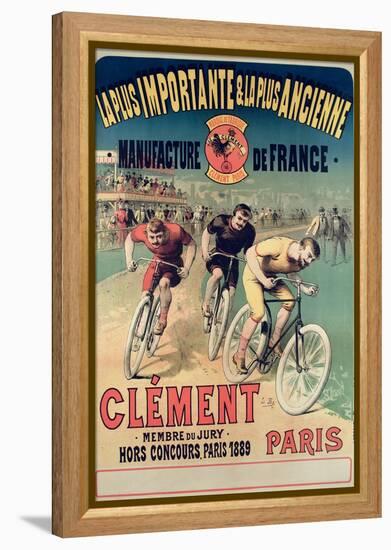Poster Advertising the Cycles 'Clement', 1891-Lucien Baylac-Framed Premier Image Canvas