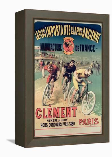 Poster Advertising the Cycles 'Clement', 1891-Lucien Baylac-Framed Premier Image Canvas