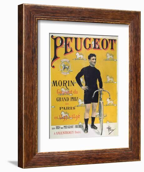 Poster Advertising the Cycles 'Peugeot', 1896-Albert Guillaume-Framed Giclee Print