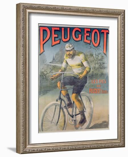 Poster Advertising the Cycles 'Peugeot'-null-Framed Giclee Print