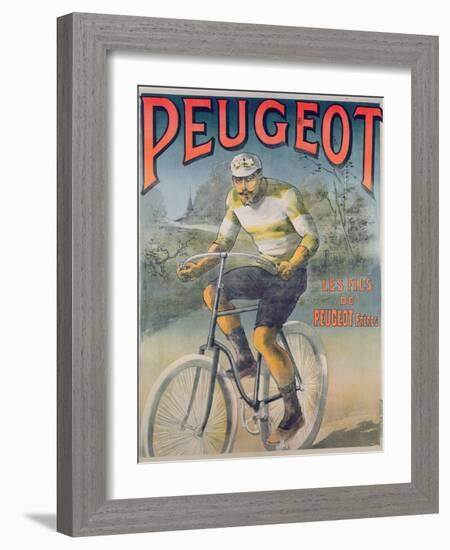 Poster Advertising the Cycles 'Peugeot'-null-Framed Giclee Print