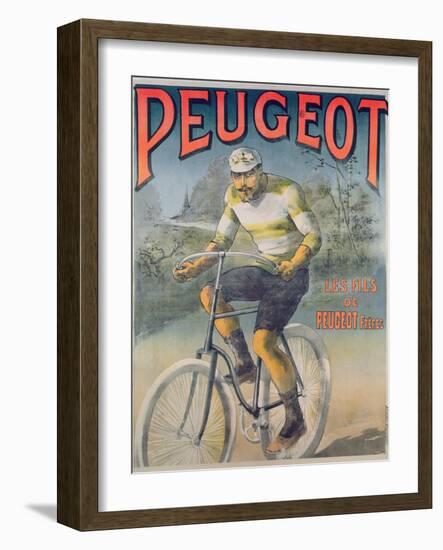 Poster Advertising the Cycles 'Peugeot'-null-Framed Giclee Print