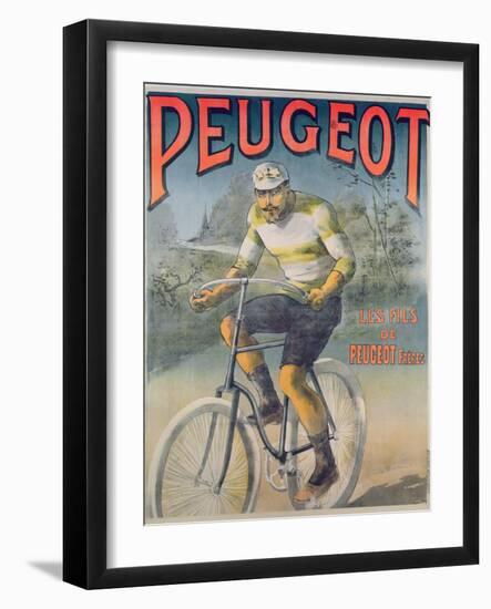 Poster Advertising the Cycles 'Peugeot'-null-Framed Giclee Print