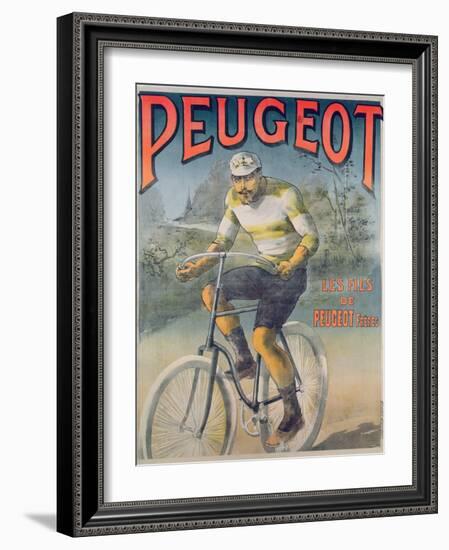 Poster Advertising the Cycles 'Peugeot'-null-Framed Giclee Print