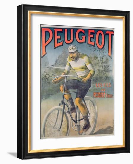 Poster Advertising the Cycles 'Peugeot'-null-Framed Giclee Print