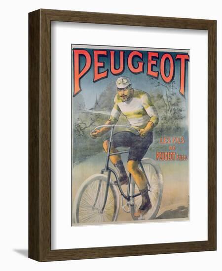 Poster Advertising the Cycles 'Peugeot'-null-Framed Giclee Print