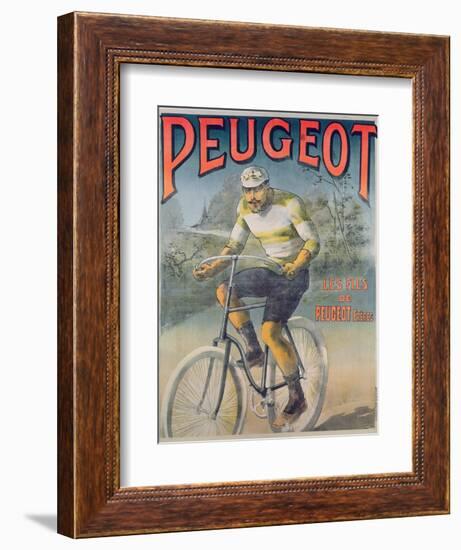 Poster Advertising the Cycles 'Peugeot'-null-Framed Giclee Print