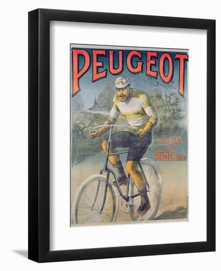 Poster Advertising the Cycles 'Peugeot'-null-Framed Giclee Print