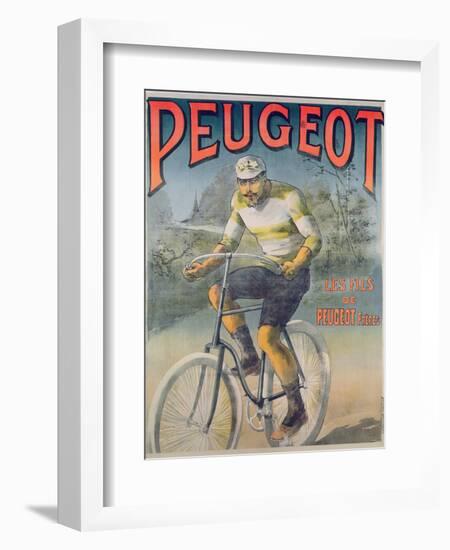 Poster Advertising the Cycles 'Peugeot'-null-Framed Giclee Print