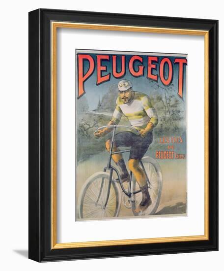 Poster Advertising the Cycles 'Peugeot'-null-Framed Giclee Print